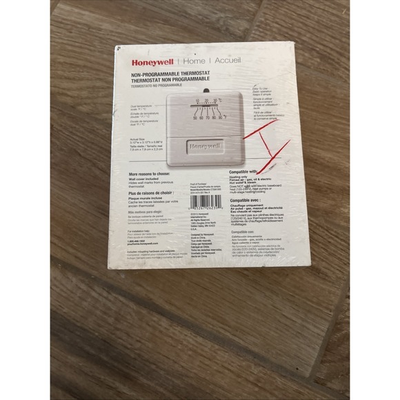 Honeywell CT30A1005 Heat Only Non-Programmable Thermostat White NIP - Picture 3 of 6
